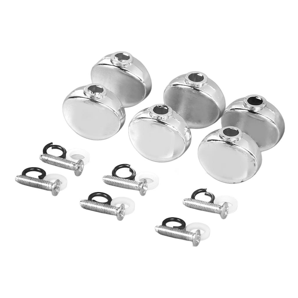 6Pcs Guitar Tuning Peg Buttons Metal Easy to Install Tuner Knobs Replacement for Acoustic Electric Guitar