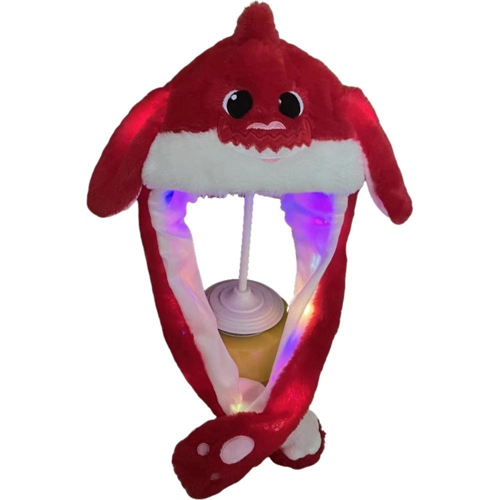 Светящаяся шапка с подвижными ушами в виде капибары, плюшевая шапка в виде панды, игрушки, прыгающая шапка в виде капибары, подарки на день рождения