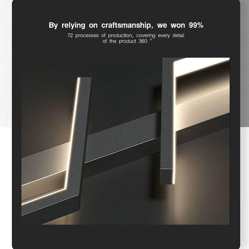 Черно-золотые внутренние светодиодные настенные светильники для телевизора, дивана, фона, спальни, скандинавские светодиодные настенные светильники, декор, коридор, проход, настенное бра, освещение