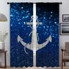 Украшения на Хэллоуин Якорные шторы для спальни, шторы для гостиной, шторы для домашнего интерьера, 2 шт., перегородка для кухни