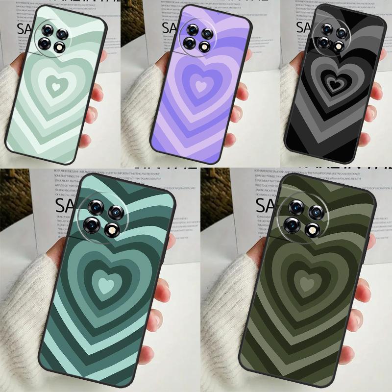 Colorful Heart Circle Love Case For OnePlus 12 11 9 10 Pro 9RT 10T 10R 12R OnePlus Nord 2 CE 3 Lite CE4 N10 N20 Cover