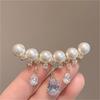 Rinhoo Fashion Imitation Pearl Zircon Tassel Safety Pins For Women Simple Snowflake Flower Brooch Bouquet Clothes Badges Jewelry