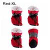 4pcs With Velvet Thick Puppy Socks Anti-slip Footwear Pet Shoes Rain Snow Boots Warm Dog Shoes