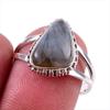 Natural Labradorite Gemstone 925 Solid Sterling Silver Jewelry Ring Size 8 M3l28