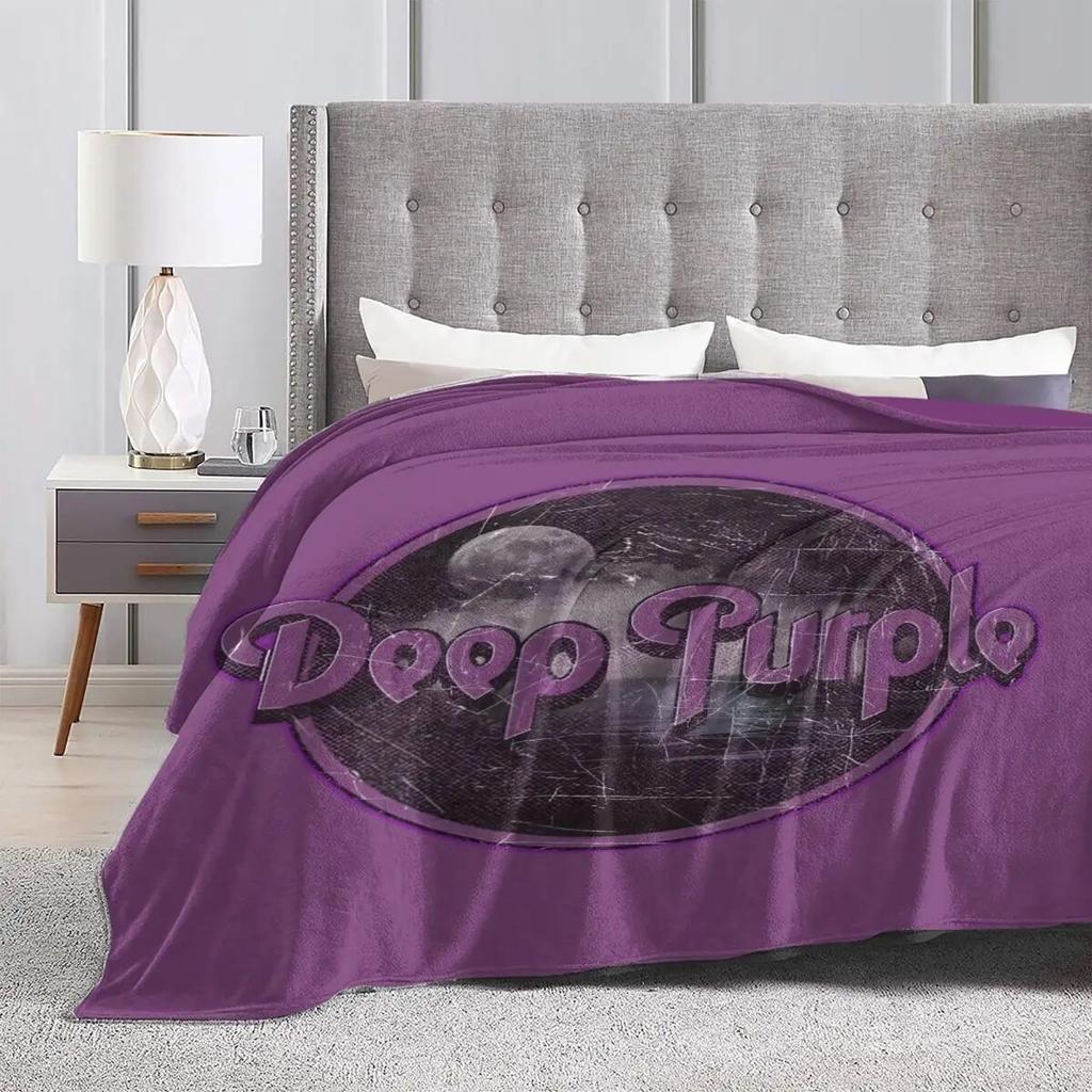 Винтажное темно-фиолетовое одеяло с полосками, фланелевое домашнее одеяло из тяжелого металла, уютное легкое тонкое одеяло для офиса