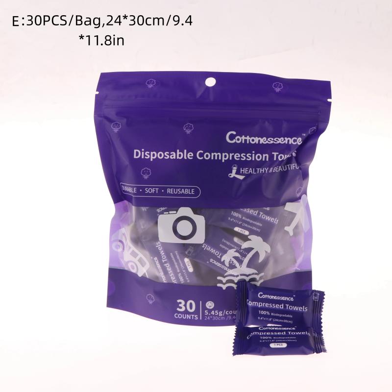 6/30 шт. Спрессованное полотенце Одноразовое Портативное Полотенце для лица из растительного волокна Салфетка Подходит для путешествий Кемпинга Спорта Салонов красоты