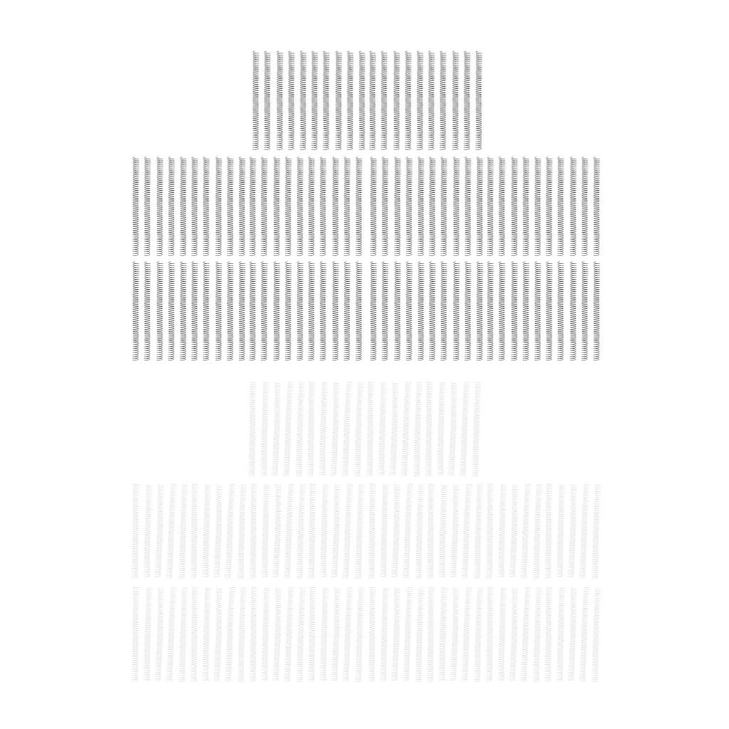 100 шт., металлические спиральные катушки диаметром 19 мм, 48 зубцов, 4 шт.:Переплетная спираль, 1 шаг, емкость 170 листов