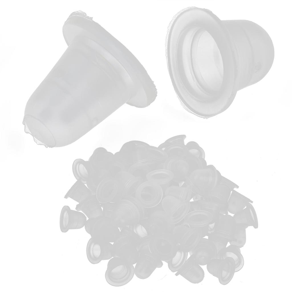 100 шт. одноразовые чашки с чернилами для татуировки, силиконовые колпачки для микроблейдинга с пигментами для перманентного макияжа