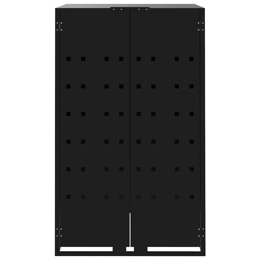 Vidaxl Obudowa Na 4 Kosze Na Śmieci, Czarna, 276X79X117 Cm