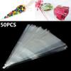 Clear Cellophane Party Favor Seal Cone Pouch Plastic Candy Bag Transparent Package Snack Pocket