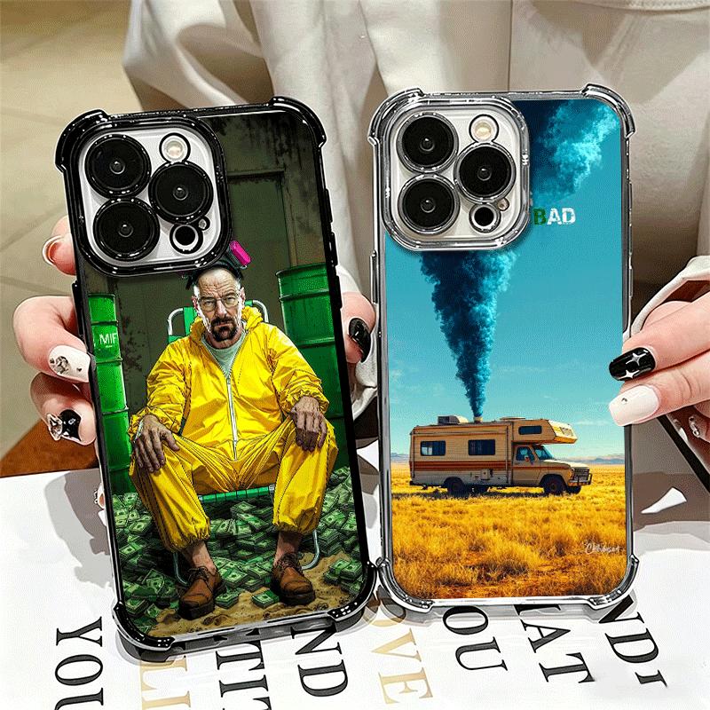 Защитный чехол для телефона 'Во все тяжкие' с Хейзенбергом для iPhone 16 17 Pro Max Air 16E 14 15 Plus 12 13 Mini, противоударный, с подушкой безопасности