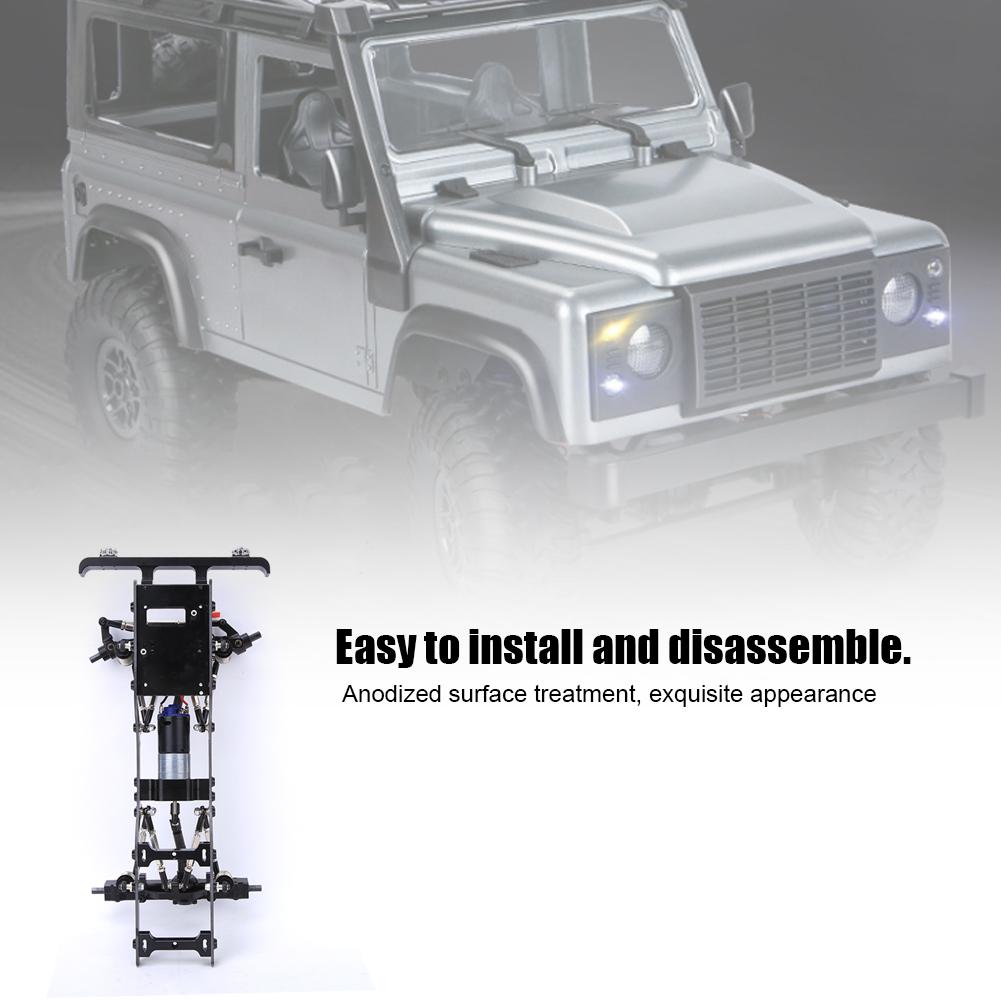 Металлический кузов радиоуправляемой машины, шасси, комплект рамы, подходит для MN D90 1 12 внедорожника(Черный S MN 90BL )