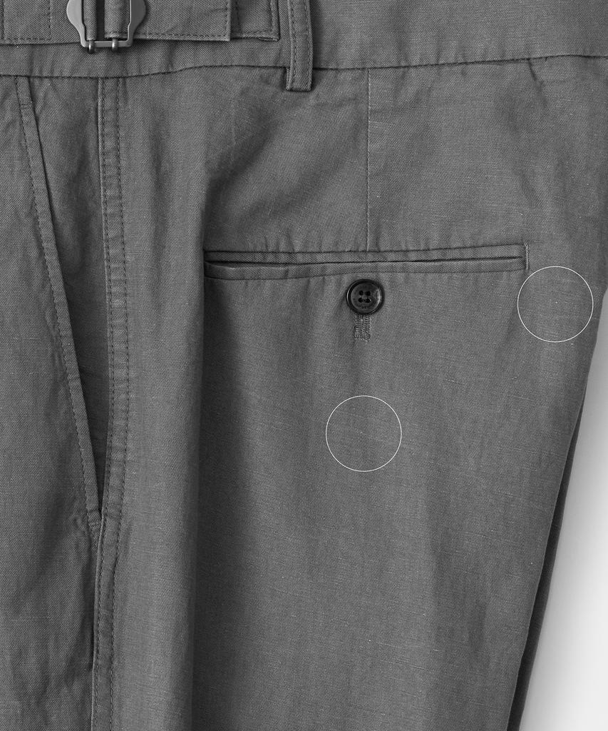 ANOTHER OFFICE Santiago Linen Pants Flexible (Almost Black)