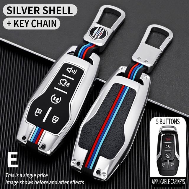 Zinc Alloy Car Remote Key Cover Case Protect Fob for Lincoln Mkz Mkc Mkx for Ford Fusion Mondeo Mustang F150 Edge Explorer
