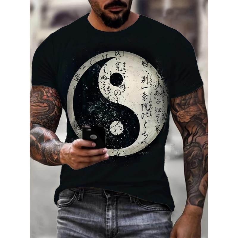 Мужская футболка с 3D цифровым принтом с узором собаки, европейским и американским принтом, с коротким рукавом, летняя, дышащая, с круглым вырезом