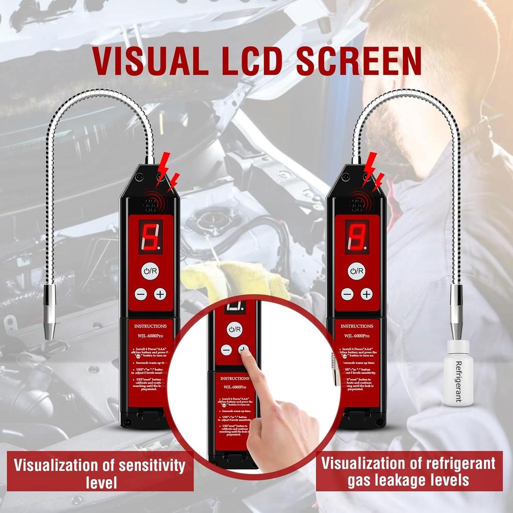 Детектор утечек фреон CFC HFC галогенный газ хладагент воздушный монитор кондиционирование R22a R134a газовый счетчик автоматическое охлаждение