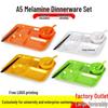 Durable Melamine 6-Compartment Canteen Tray