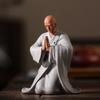 Китайский стиль Песок Молитва на коленях Будда Монах Дзен Дом Гостиная Храм Чайная комната Украшения, Феншуй Сувенир, Антиквариат Миролюбивый
