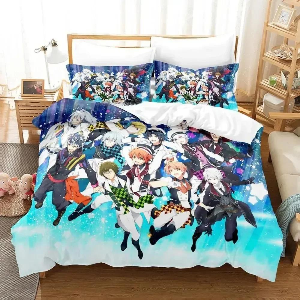 3D Аниме Игра IDOLiSH7 Комплект постельного белья Односпальный Двуспальный Принт Комплект для кровати С наволочкой Пододеяльник Односпальный Двуспальный Queen Super King Size