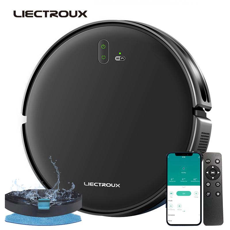 LIECTROUX Робот-пылесос L200, с управлением через приложение швабры HomeCleaning Подметание, навигация по карте, 4000PA