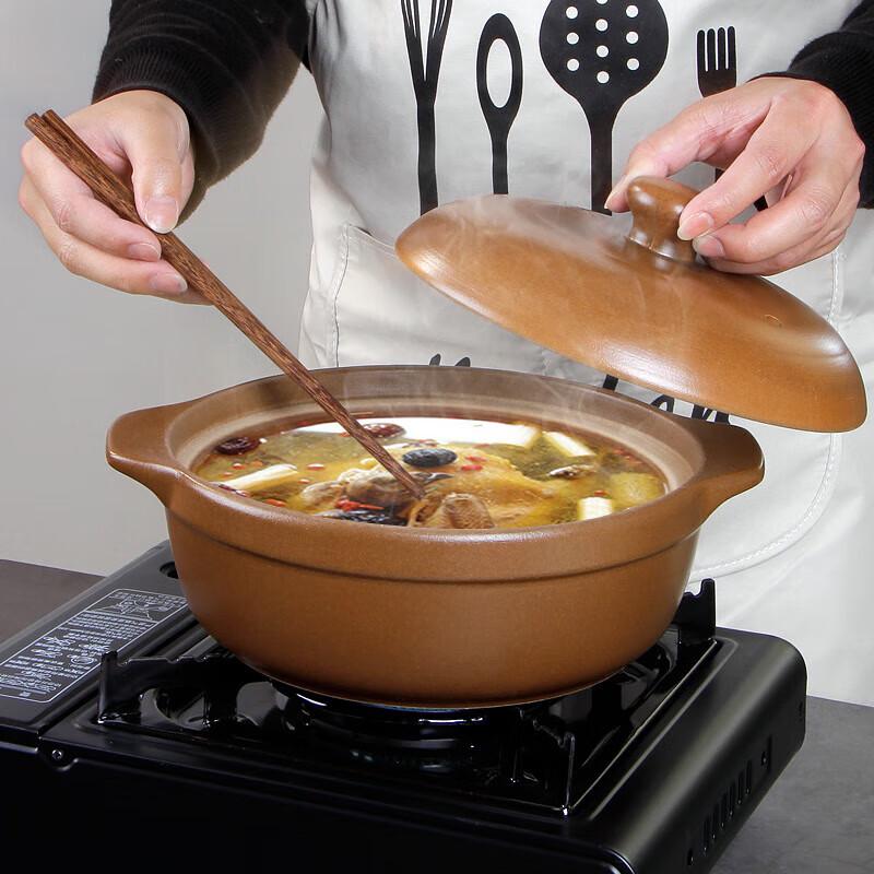 Unglazed Earthenware Stew & Soup Pot