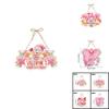 Valentines Day Pink Door Decor For Party Environment With Paper Material Hanging Accessories