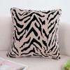 Zebra Checkered Flower Line Tiger Pattern Plush Cushion For Bedroom And Lounge