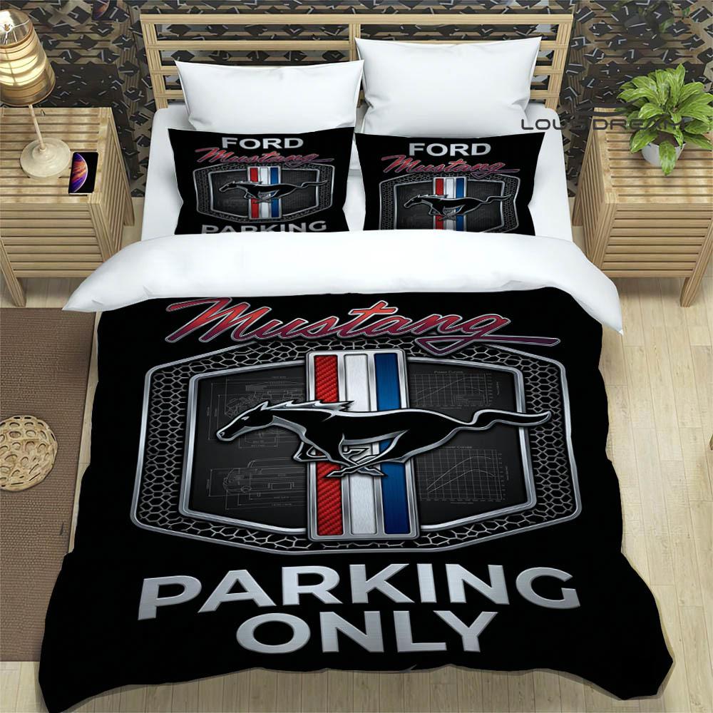 3D M-Mustang car LOGO printed Bedding Sets exquisite bed supplies set duvet cover comforter set bedding set luxury birthday gift