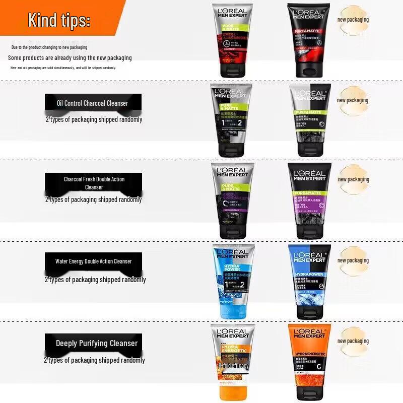 L'Oréal Men's Hydra Energetic Угольный очищающий гель для мужчин