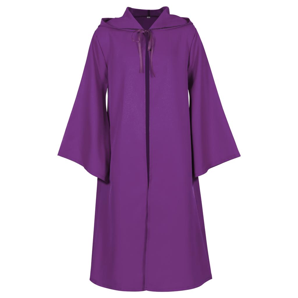 Halloween Cos Robe Cape Cos Costume Party Long Cosplay Long Black Robe Dress Outfit