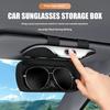 Sunglasses Holder Car Glasses Storage Organizer Universal Easy To Install Glasses Clip Hard Shell Car Visor Sunglasses Case