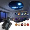 Night Light Galaxy 15 Patterns Earth Moon Planetarium Lamp Starry Sky Projector Bedroom Atmosphere Lights