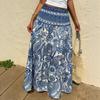 2025Women's New Resort Casual Boho Style Printed Skirt Long Skirt
