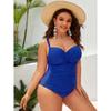 Women Bikini Solid Color Sexy High Waist Bathing Suit Beach Swimwear Plus Size Female Summer Swimsuit 5XL