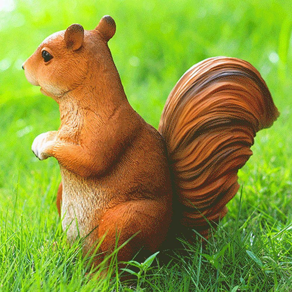 Милые миниатюрные украшения в виде белок, изделия из смолы, фигурка животного, статуэтки белок, гостиная, спальня