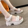 Fashion Comfortable and Elegant Round Toe Tip Platform Sandals for Women Daily New Breathable Fashion Vintage Original Sales Woman Shoes
