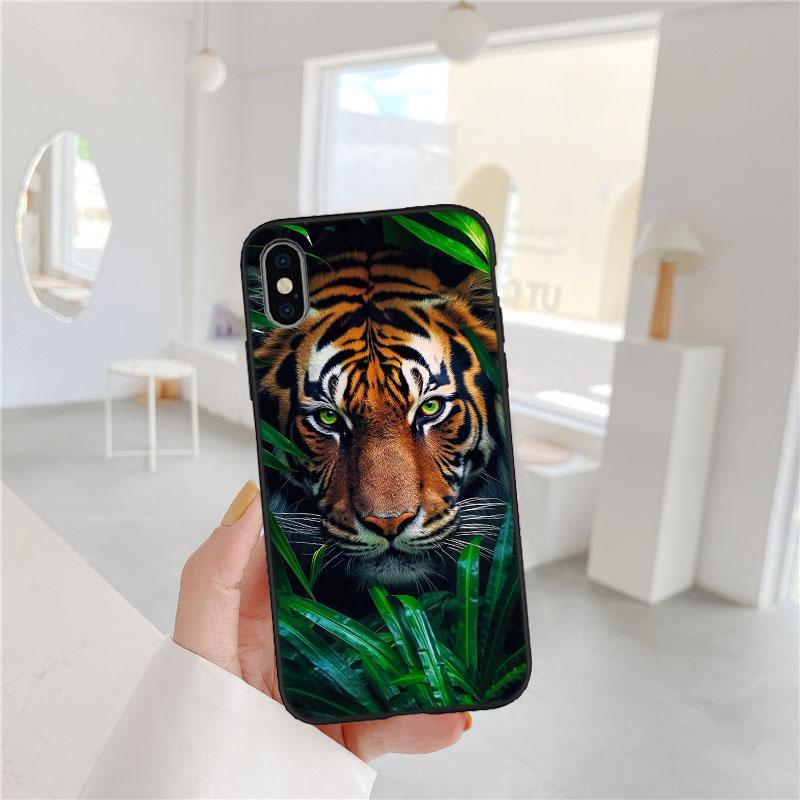 CJ7 Animal Tiger Soft Shell Phone Case for Redmi Note 8 9 Pro Max 9S 9T 9C NFC 8T 8A 10A A4