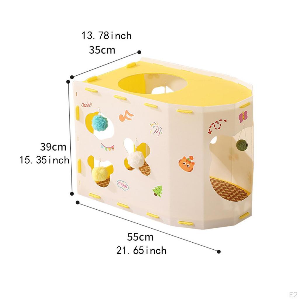 Cat House Tunnel Cute Decoration Multifunction Pet Supplies Large Space with Ball Bed Cave for