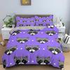 Комплект пододеяльников с изображением енота, серый, черный, дикие животные, красочный фон, одеяло размера King Queen, полиэстер для детей, мальчиков и девочек