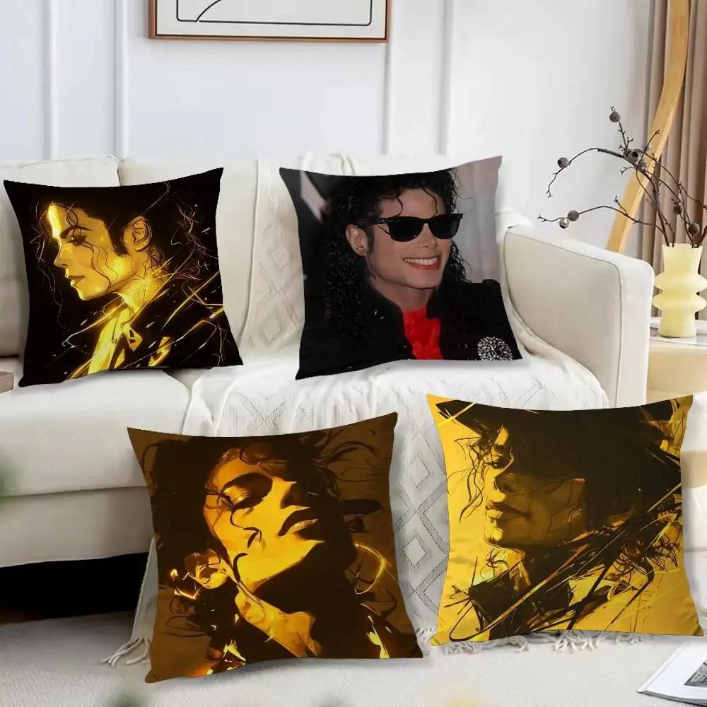 Classic Singer M-Michael Jackson Pillow Case Printed Pillowcase for Living Room Sofa Cushion Cover & Bedroom Decor