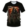 Skull Beauty Rock Cool 3D T Shirts Mens Motorcycle Punk 3D Printed T Shirt Men Clothes Tshirt Summer Top Homme Hipster Pop Shirt