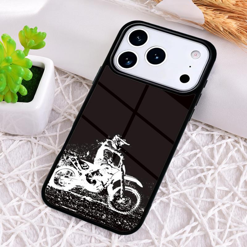 Ударопрочный чехол для телефона Moto Bike Motocross для iPhone 17 Air 16e 15 11 12 14 13 Pro Max Чехол Coque