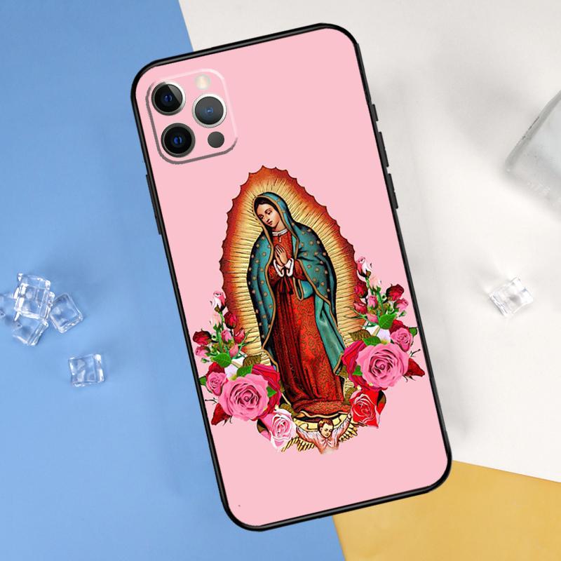 Чехол для телефона с изображением Девы Гваделупской для iPhone 16 Pro 15 Pro 11 13 14 Pro Max 12 Mini XR 16 15 Plus 16e