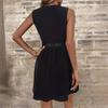Fashion Women's Summer V Neck Casual Fashion Solid Color Pullover  Dress