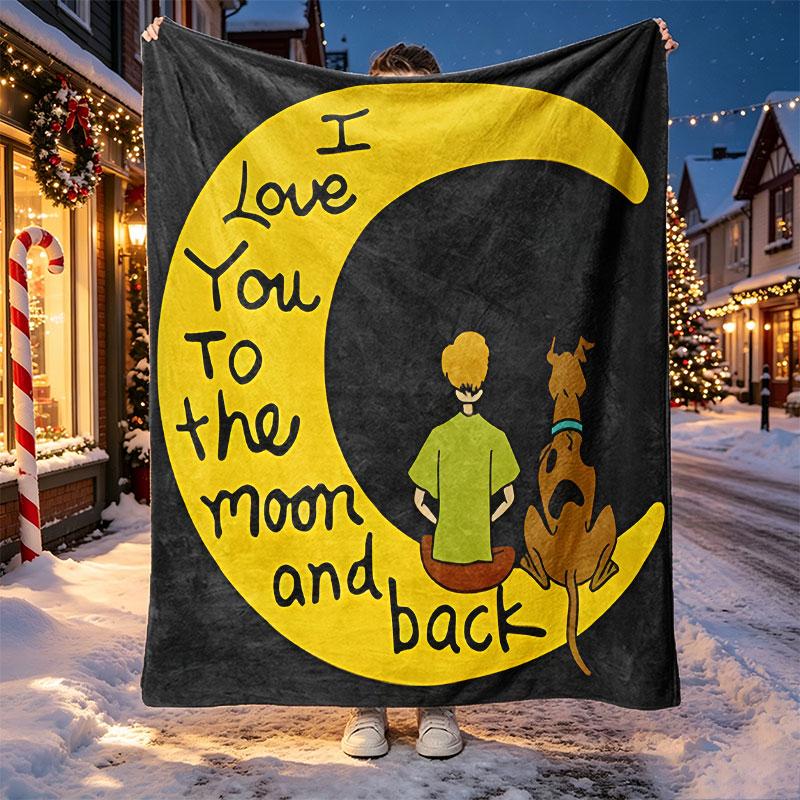 Scooby Pattern Blanket for Home Decoration, Bed, Sofa, Car Travel, Camping, Suitable for All Seasons, Birthday Christmas Gift