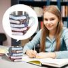 11oz 3D Painted Book Mug Safe Unique Books Stack Coffee Mug Novelty Coffee Cup  Readers Writer