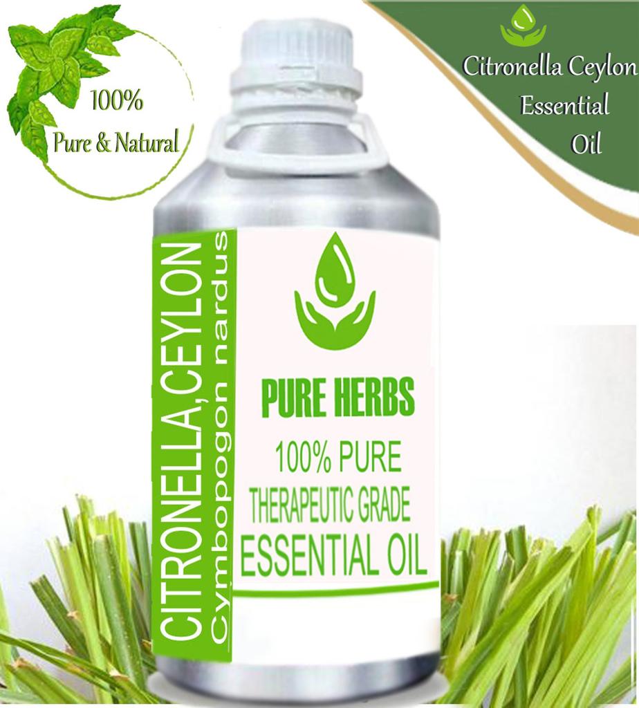 Pure Herbs Citronella Ceylon 100% Pure Cymbopogon Nardus Essential Oil ZA 306