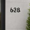 Bee House Number for Outside, Weather-proof Alloy Floating Address Numbers, Metal Number Sign for Door, Mailbox, Wall, Yard
