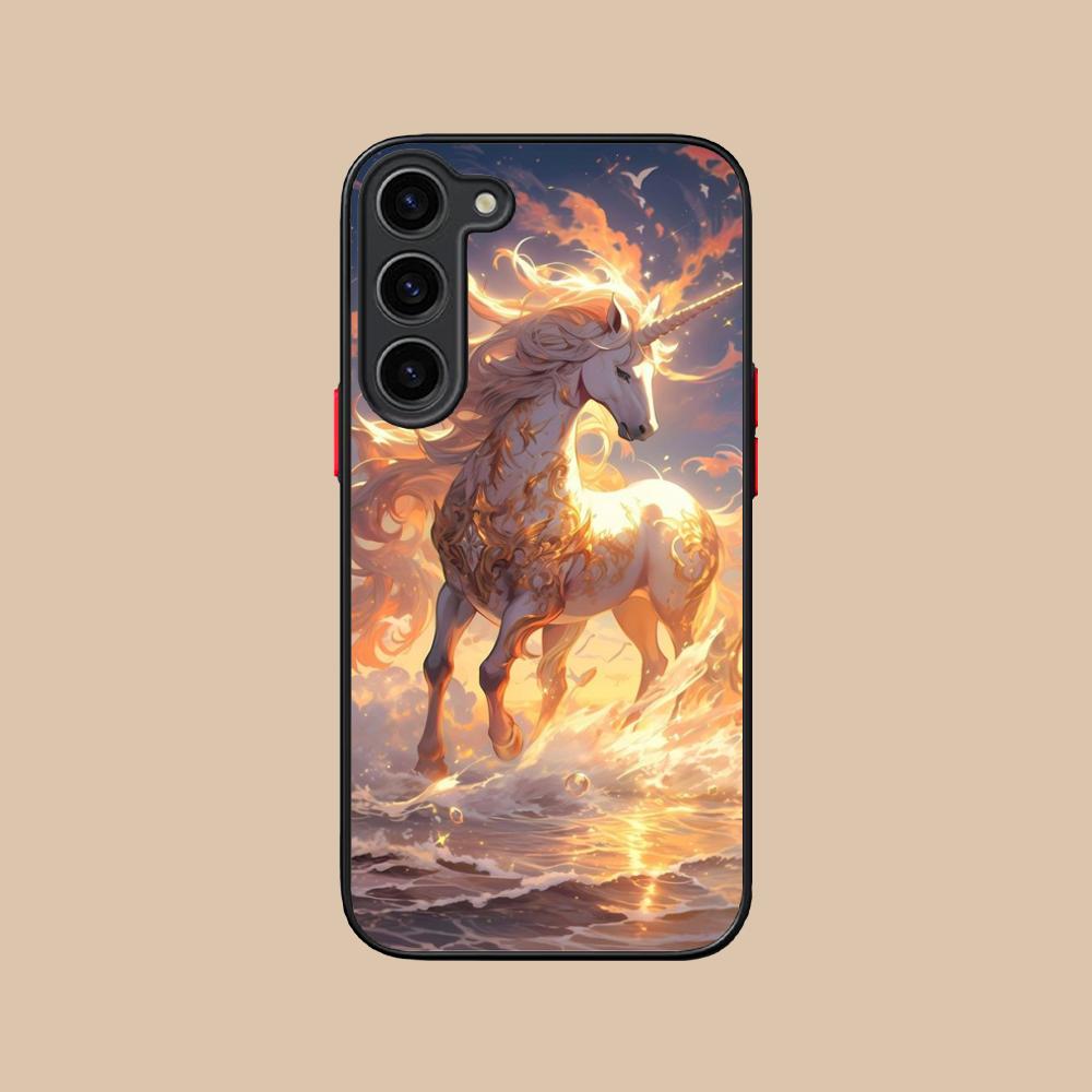 Фантазийный чехол для мобильного телефона с единорогом для Samsung Galaxy S25 S24 S23 S22 S21 Plus FE Ultra Цветной силиконовый чехол для мобильных телефонов Роскошный