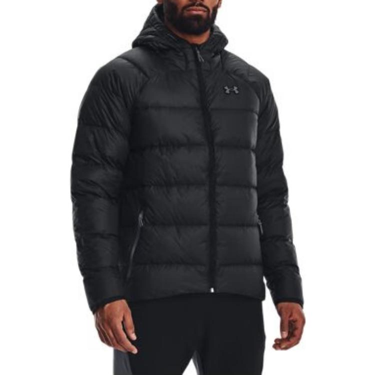 Under Armour Мужские пуховики Черные С капюшоном Утепленные Другие 1364903-003